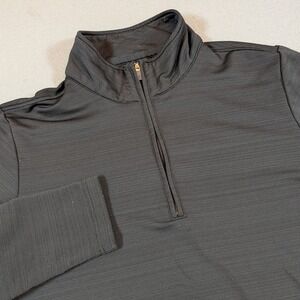Criquet Quarter Zip Pullover Mens‎ Medium Black Long Sleeve Mock Neck